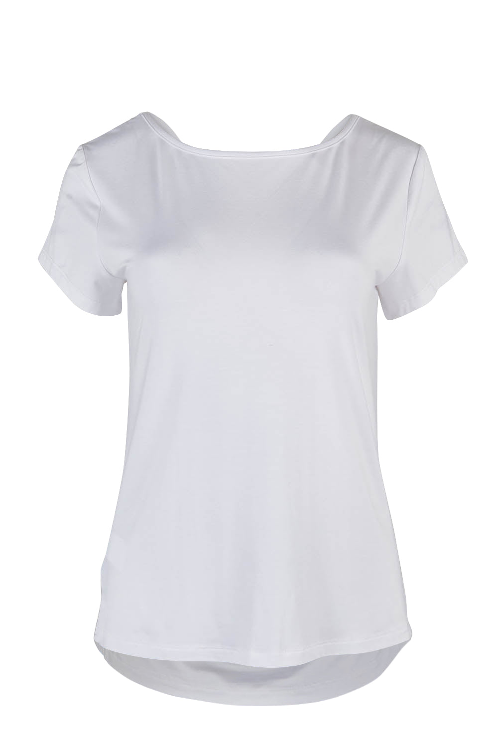 Product shot of The Reversible Cowl Neck Cap Sleeve Top in colour White (White), detail