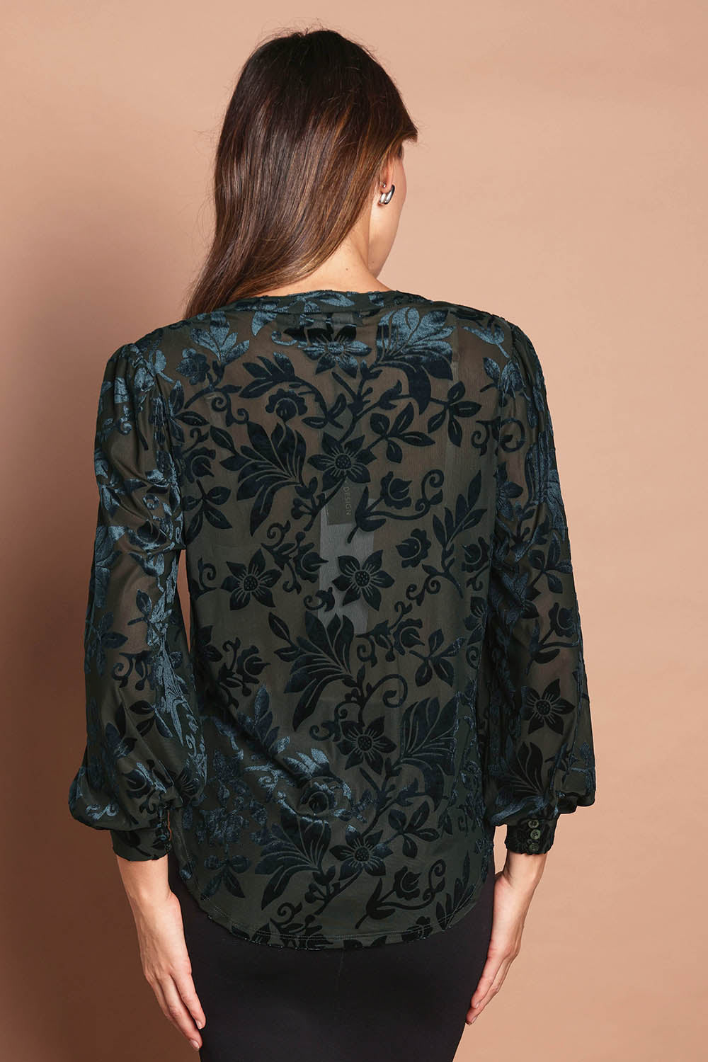 The Soft Burnout Velvet Shirt – Deepteal