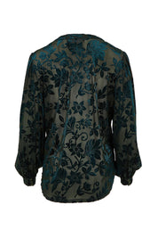 The Soft Burnout Velvet Shirt – Deepteal