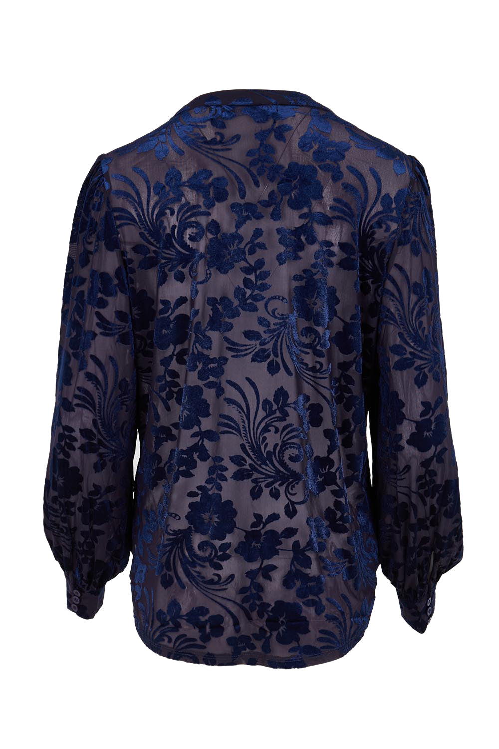 The Soft Burnout Velvet Shirt – Navyblue