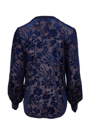 The Soft Burnout Velvet Shirt – Navyblue