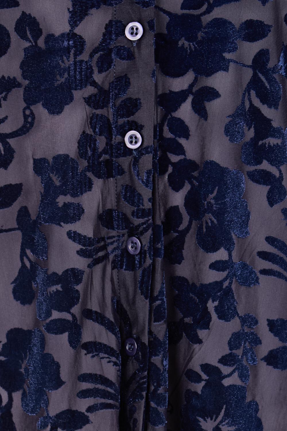 The Soft Burnout Velvet Shirt – Navyblue