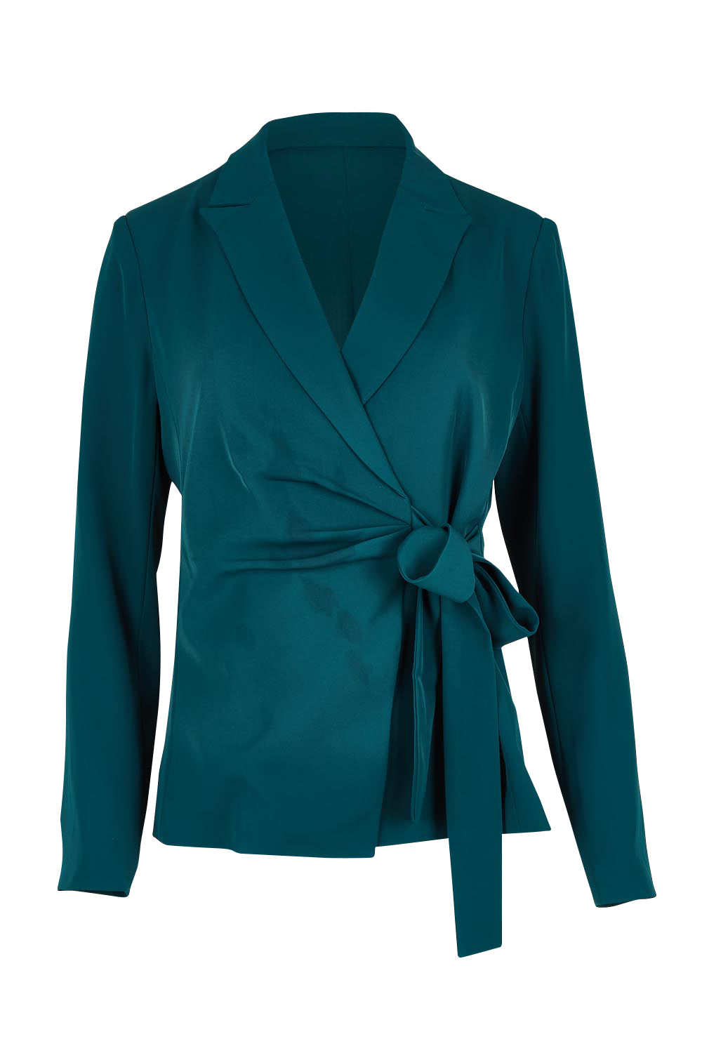 Product shot of The Soft Suiting Lined Blazer in colour Darkteal (Green), from the front