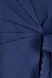 Product shot of the The Soft Suiting Lined Blazer – Navy in colour Navy, showing detail