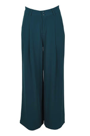Product shot of the The Soft Suiting Pant – Darkteal in colour Darkteal, from the front