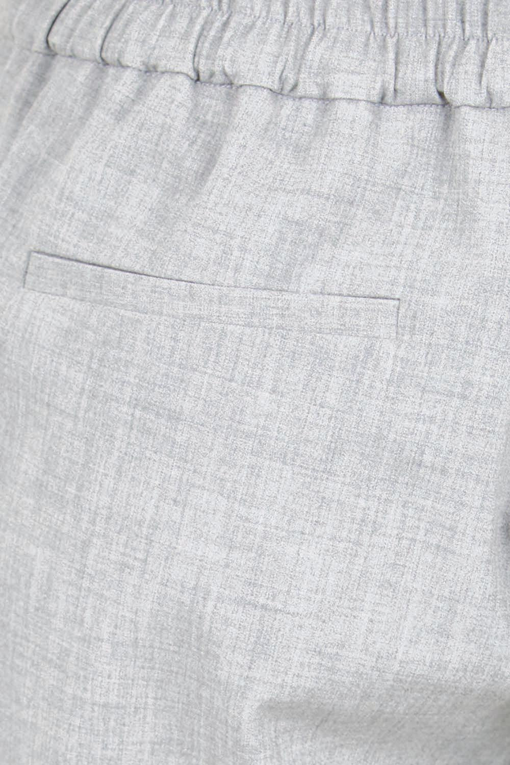 Product shot of the The Tapered Pull On Stretch Pant – Grey in colour Grey, showing detail