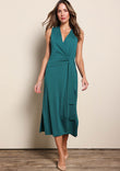The All Season Faux Wrap Knit Dress – Jewel