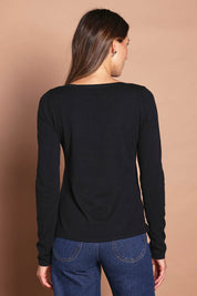 The Soft Boat Neck Knit – Black
