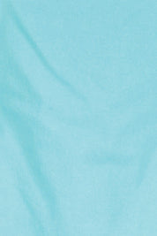 Product shot of the The Stretch Boat Neck Top – Aquablue in colour Aquablue, showing detail