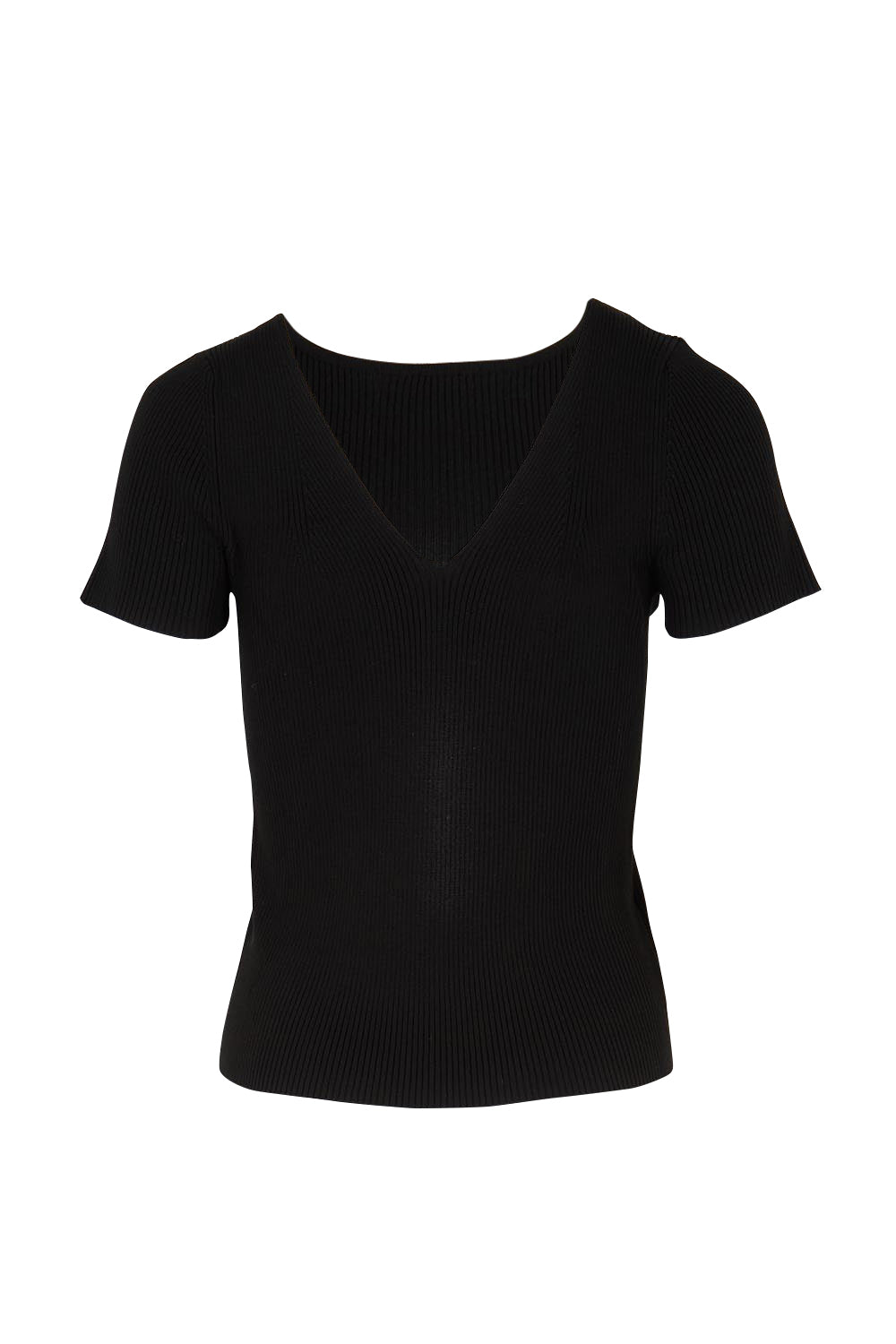 The Reversible Rib Knit Top – Black