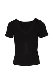 The Reversible Rib Knit Top – Black