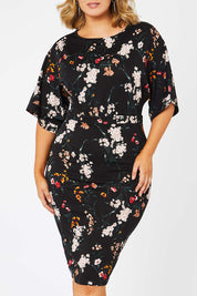 Preloved The Printed Kimono Sleeve Pencil Dress - Garden