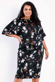 Preloved The Printed Kimono Sleeve Pencil Dress - Garden