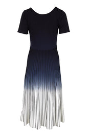 Product shot of the The Reversible Ombre Knit Dress – Inkivory in colour Inkivory, from the back