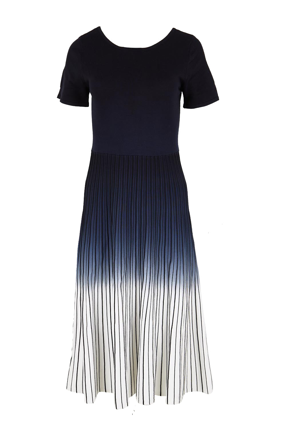 Product shot of the The Reversible Ombre Knit Dress – Inkivory in colour Inkivory, showing detail