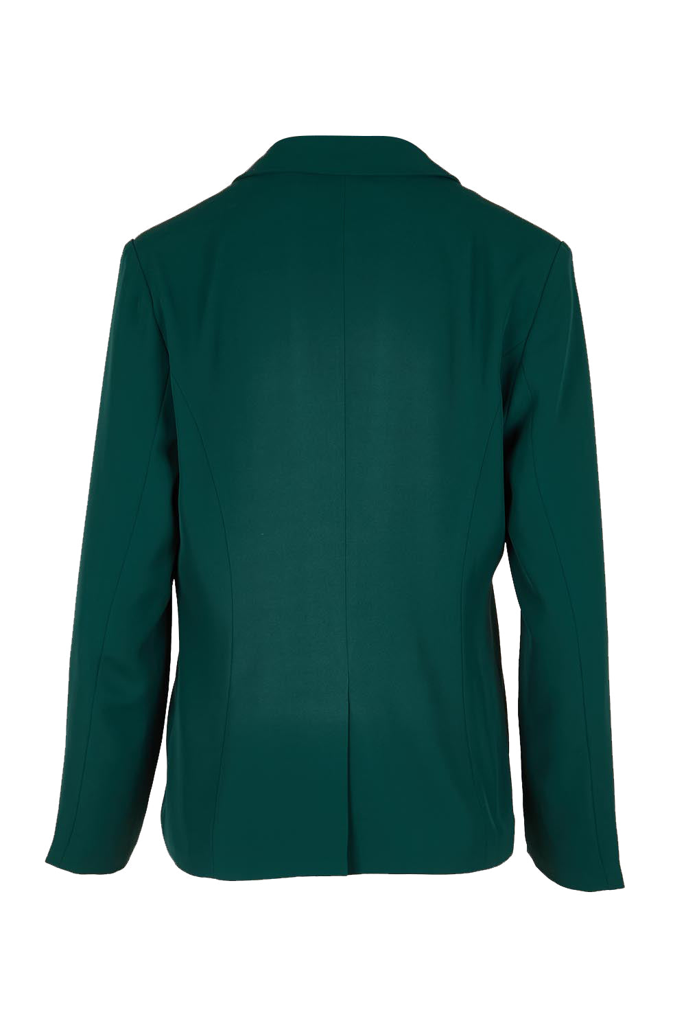 Product shot of the The Soft Suiting Lined Button Blazer – Darkteal in colour Darkteal, from the back