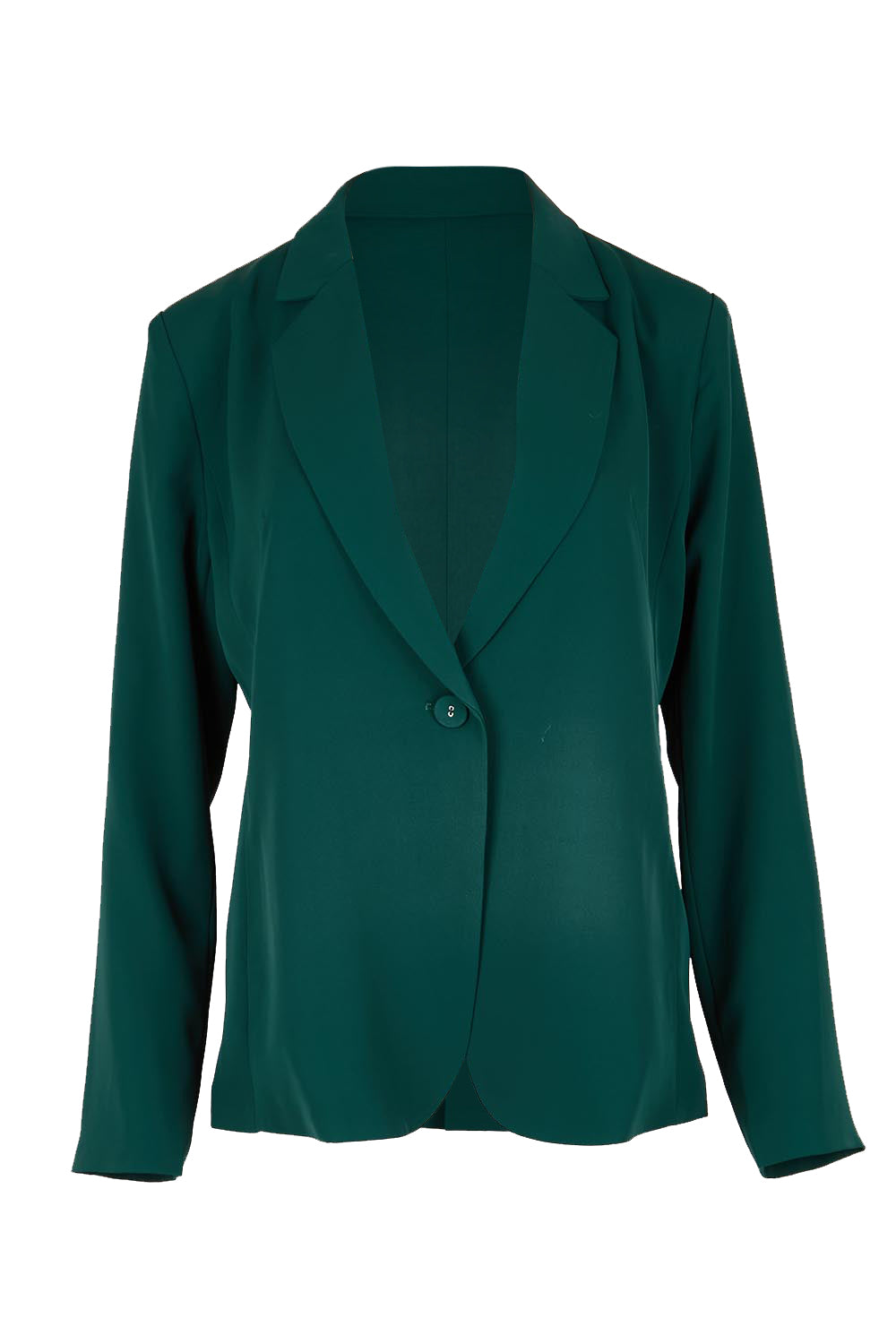 Product shot of the The Soft Suiting Lined Button Blazer – Darkteal in colour Darkteal, from the front