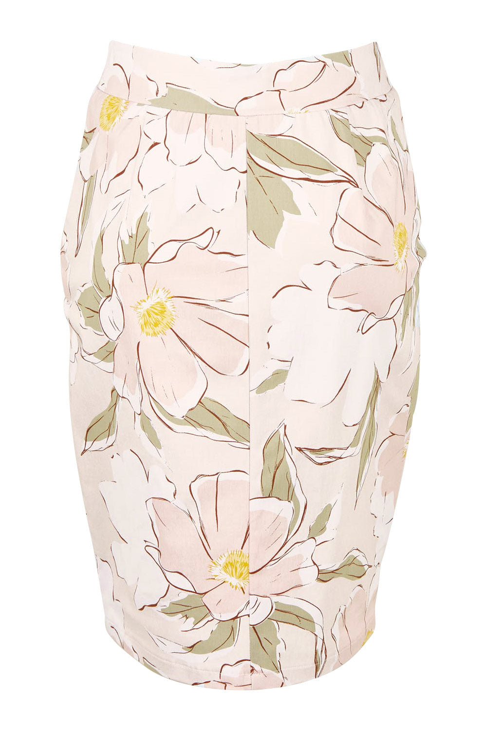 Product shot of The Tube Skirt in colour Blushbloom (Pink), from the back