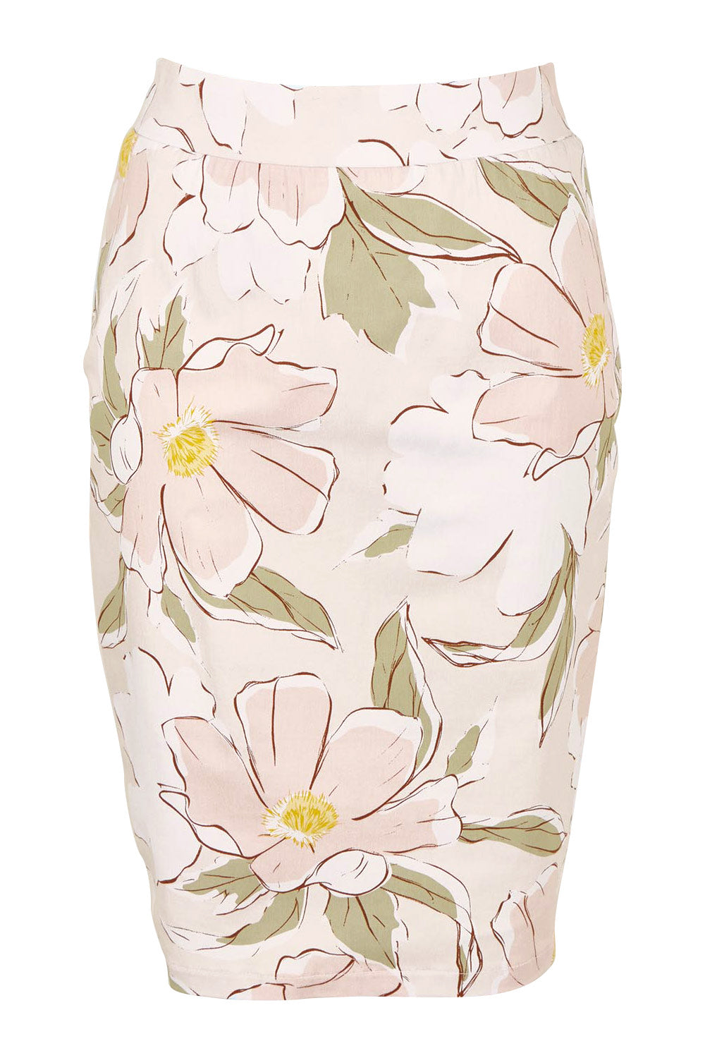 Product shot of The Tube Skirt in colour Blushbloom (Pink), from the front