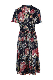 Preloved The Printed Jersey Faux Wrap Dress - Navytulip
