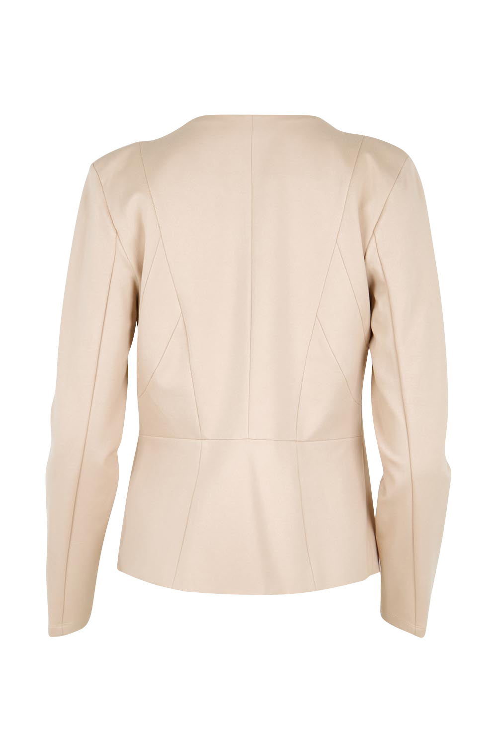 Product shot of the The Ponte Adore Jacket – Sand in colour Sand, from the back
