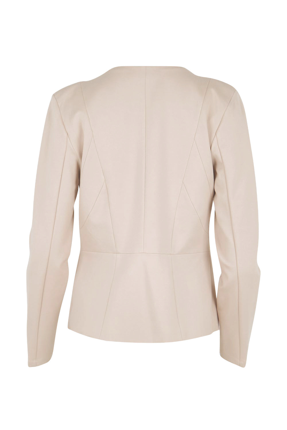 Product shot of the The Ponte Adore Jacket – Sand in colour Sand, from the back