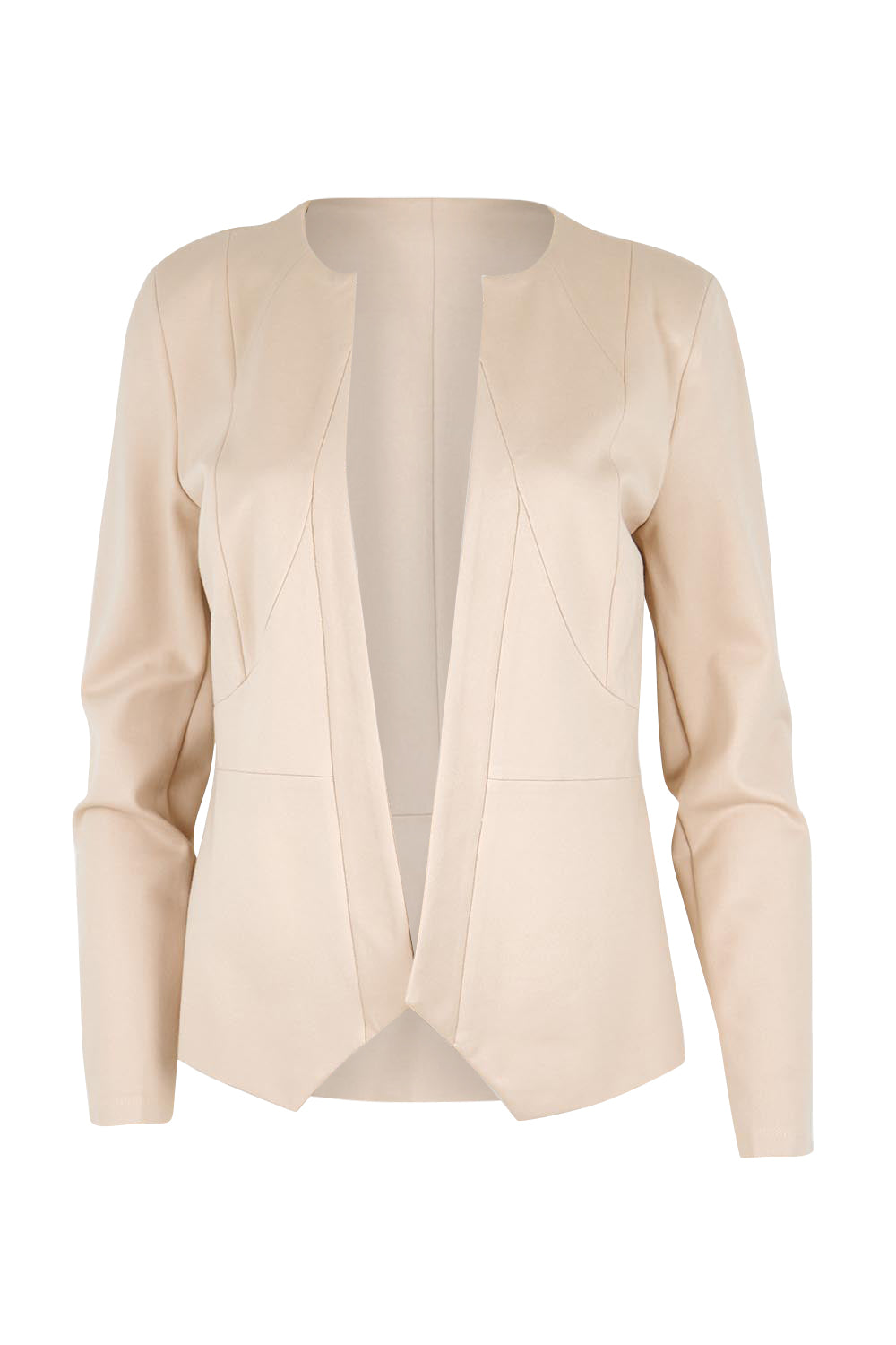 Product shot of the The Ponte Adore Jacket – Sand in colour Sand, from the front