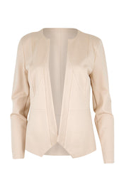 Product shot of the The Ponte Adore Jacket – Sand in colour Sand, from the front