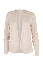 Product shot of the The Ponte Adore Jacket – Sand in colour Sand, from the front