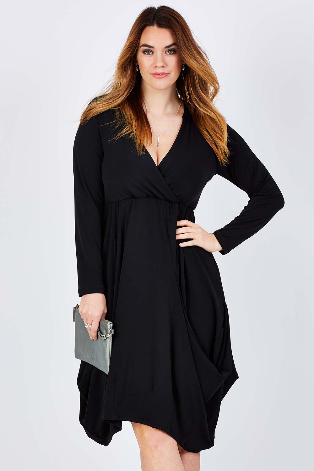 Preloved Belle Loose Pockets Dress - Black