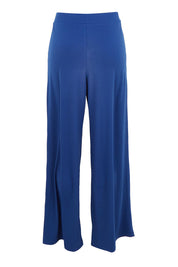 Product shot of the Belle Wide Leg Pant in colour Frenchnavy (Blue), from the back