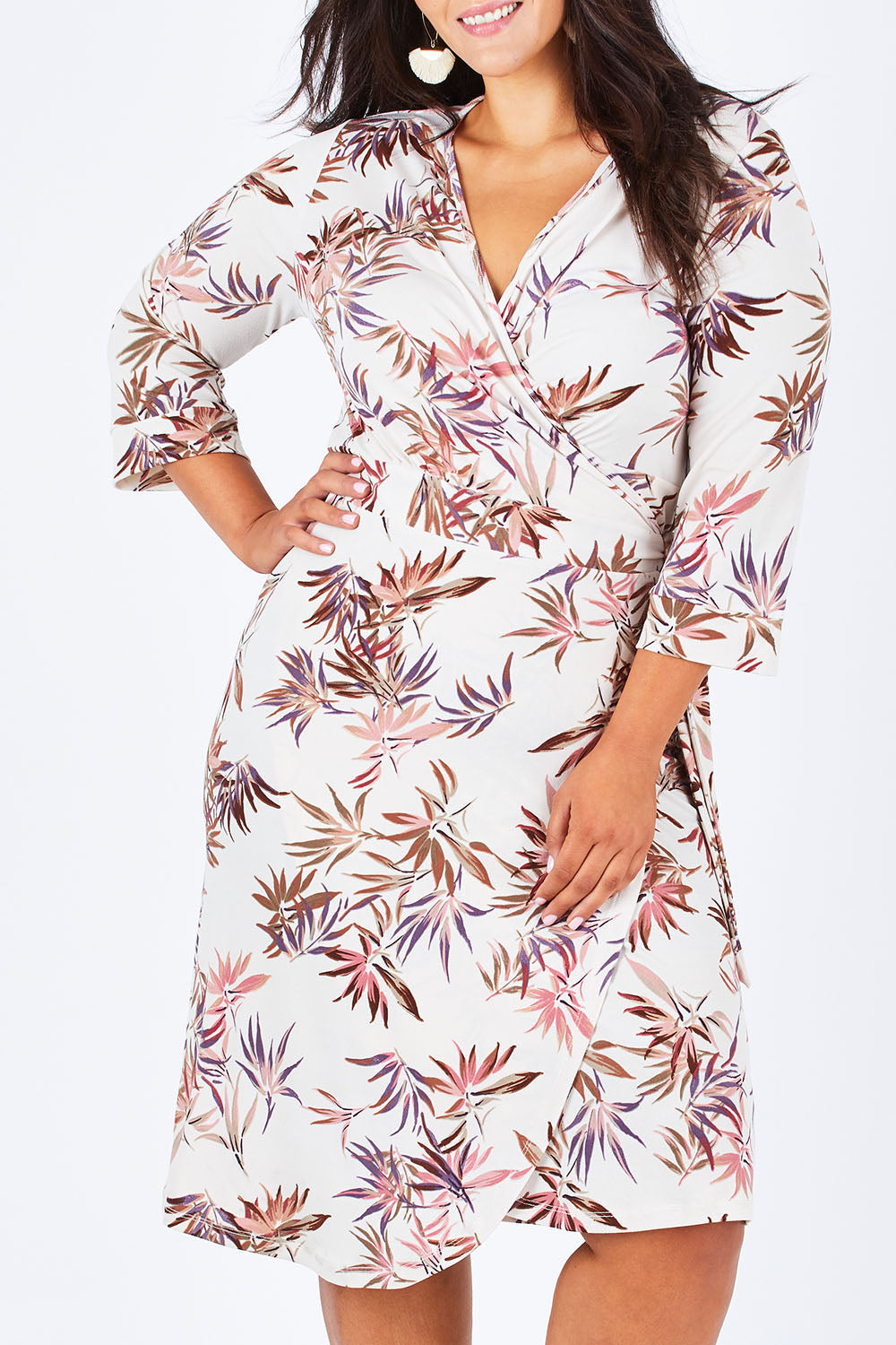 Preloved Belle Crepe Wrap Dress - Leaf