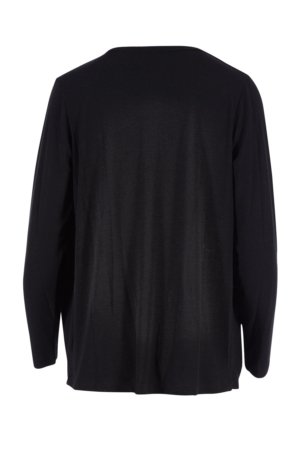Product shot of the Belle High Low Knit in colour Black (Black), from the back