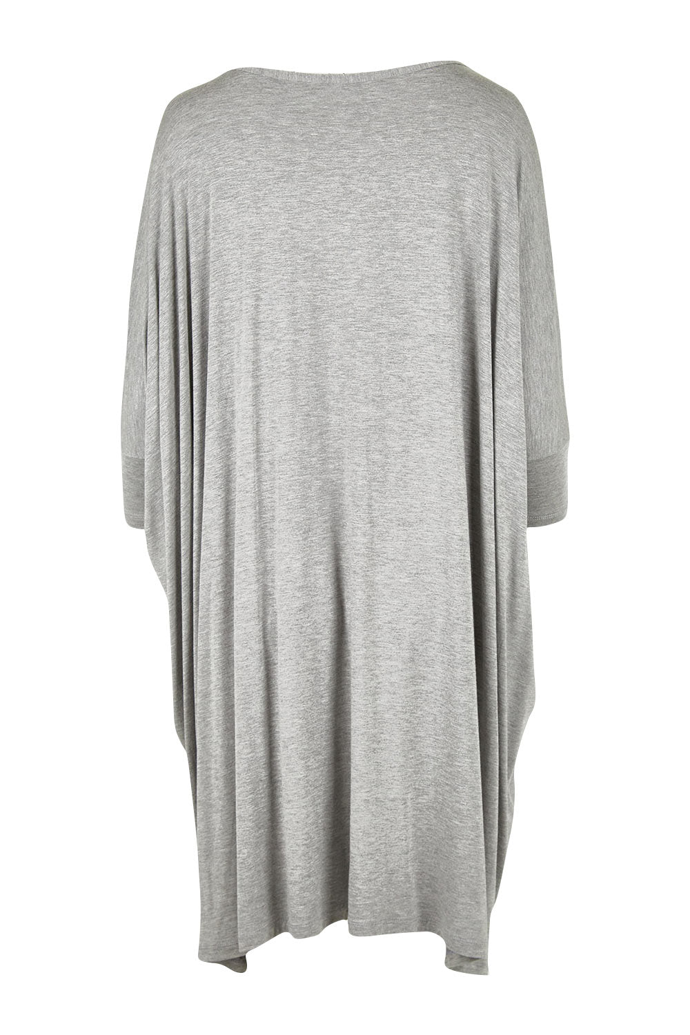 Product shot of the Belle Essential Throw Over in colour Greymarle (Grey), from the back