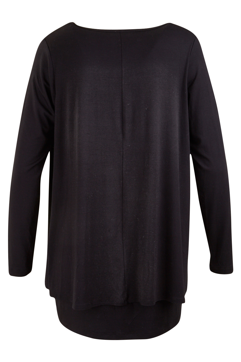 Product shot of the Belle Forgiver Tunic in colour Black (Black), from the back