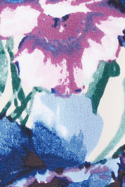 Product shot of the Belle Lavender Floral Wrap Dress in colour Lavender (Purple), detail