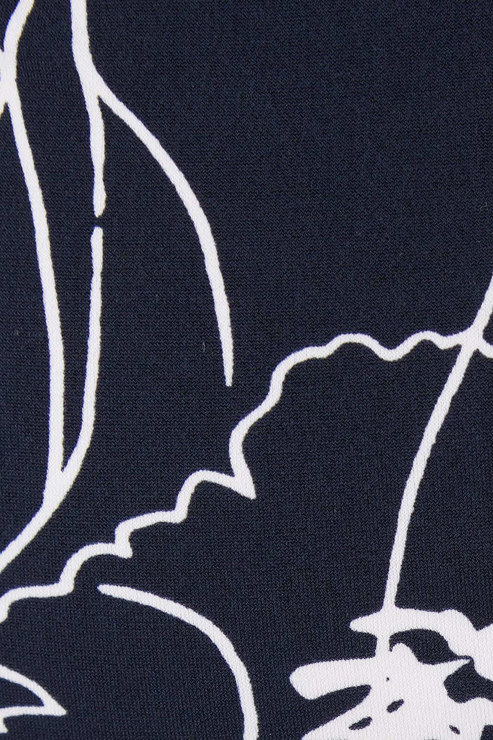 Product shot of the Belle Monoprint Side Gathers Skirt in colour Monoprint (Blue), detail