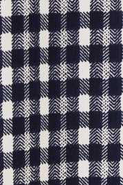 Product shot of the Belle Check Maxi Dress in colour Check (Blue), detail