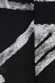 Product shot of the Belle Abstract Warm Knit Dress in colour Abstract (Black), detail