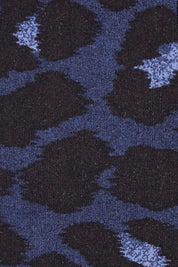 Product shot of the Belle Animal Print Pencil Skirt in colour Animal (Blue), detail