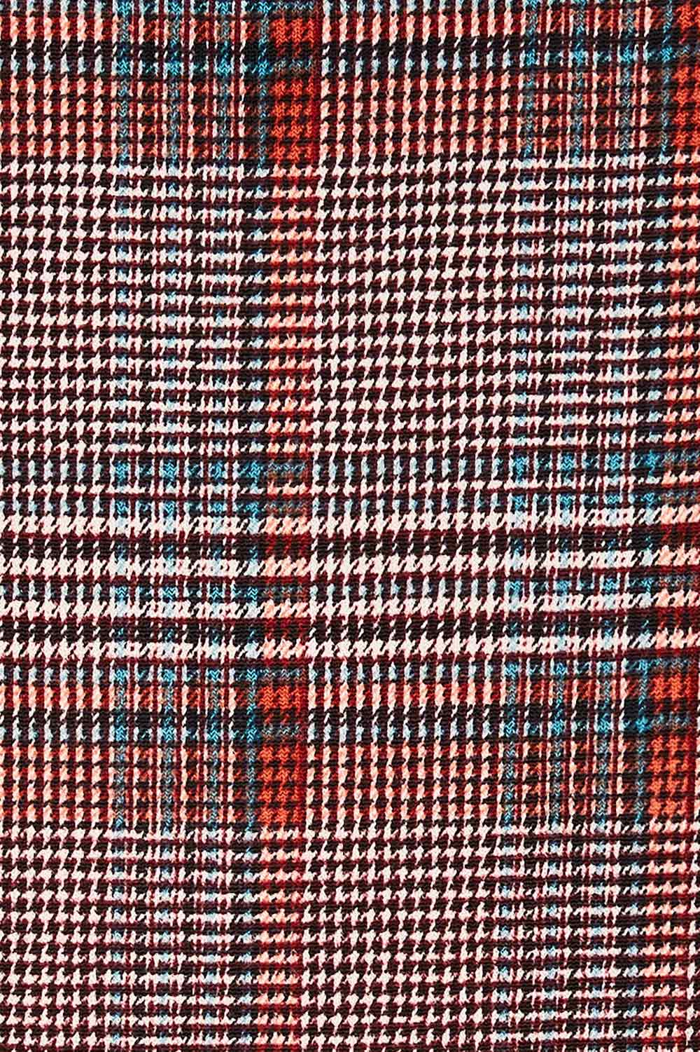 Product shot of the Belle Check Tee in colour Check, detail