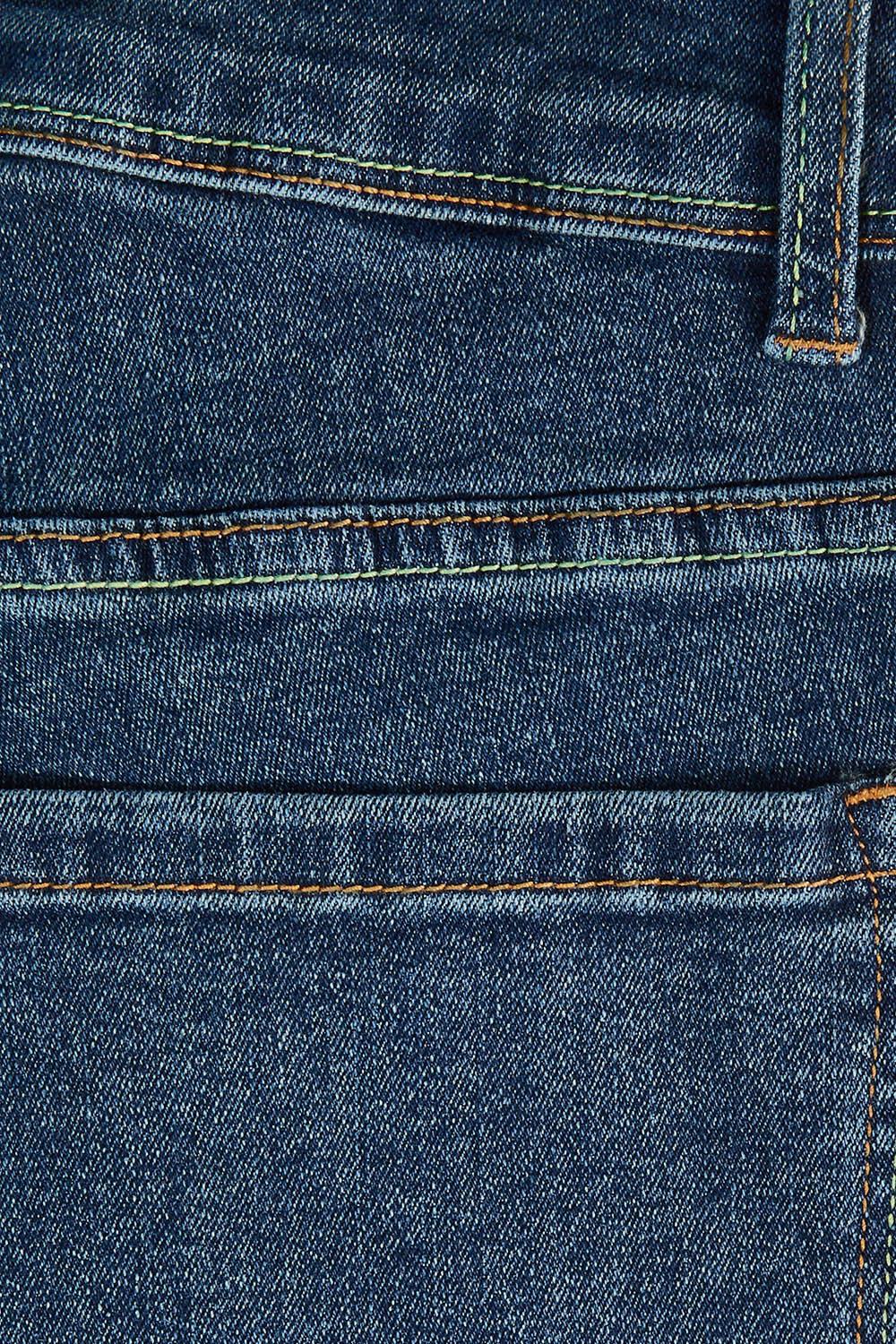 Product shot of the Belle Boot Leg Jean in colour Denim (Blue), detail