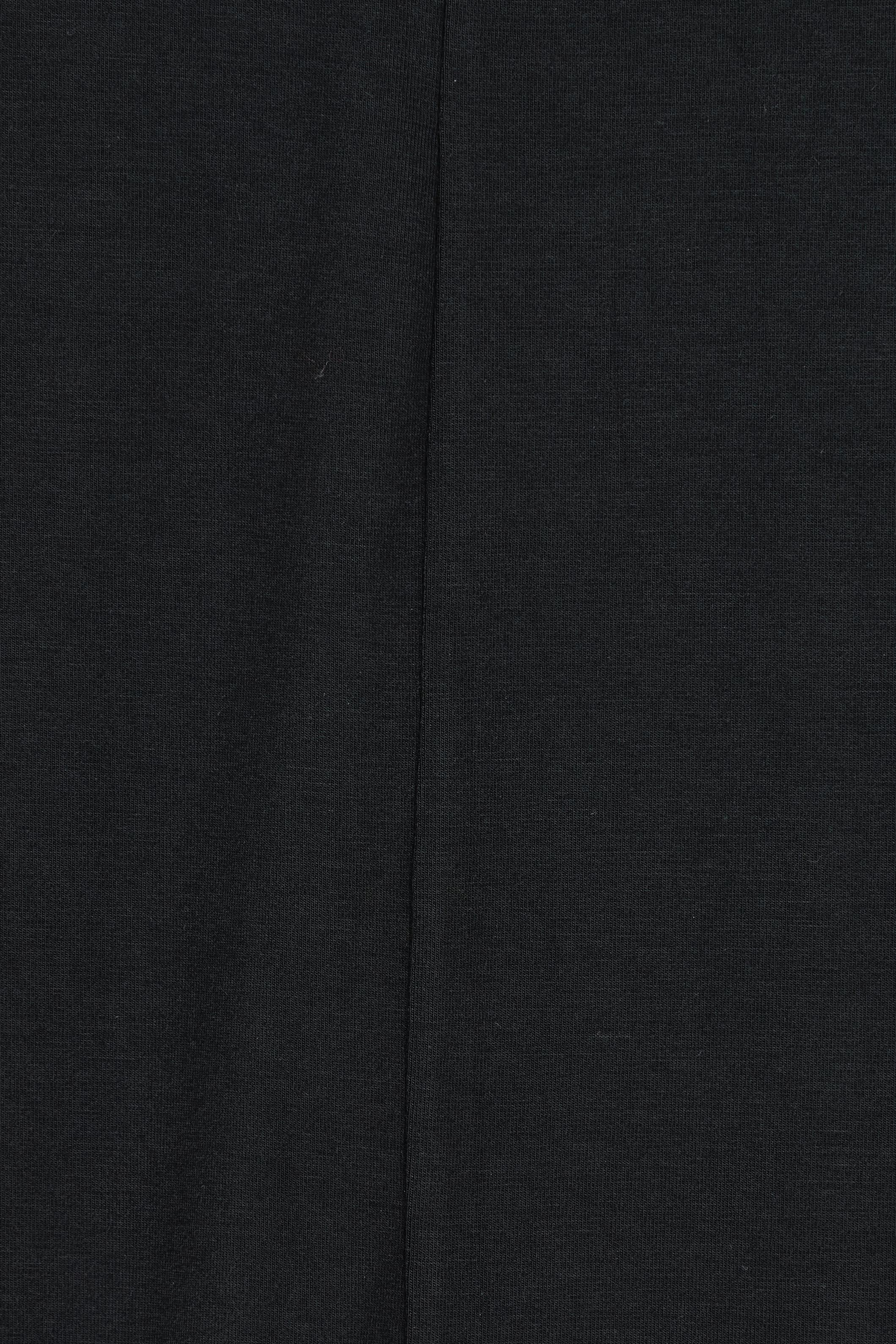 Product shot of the Belle Luxe Bamboo Spliced Tee in colour Black (Black), detail