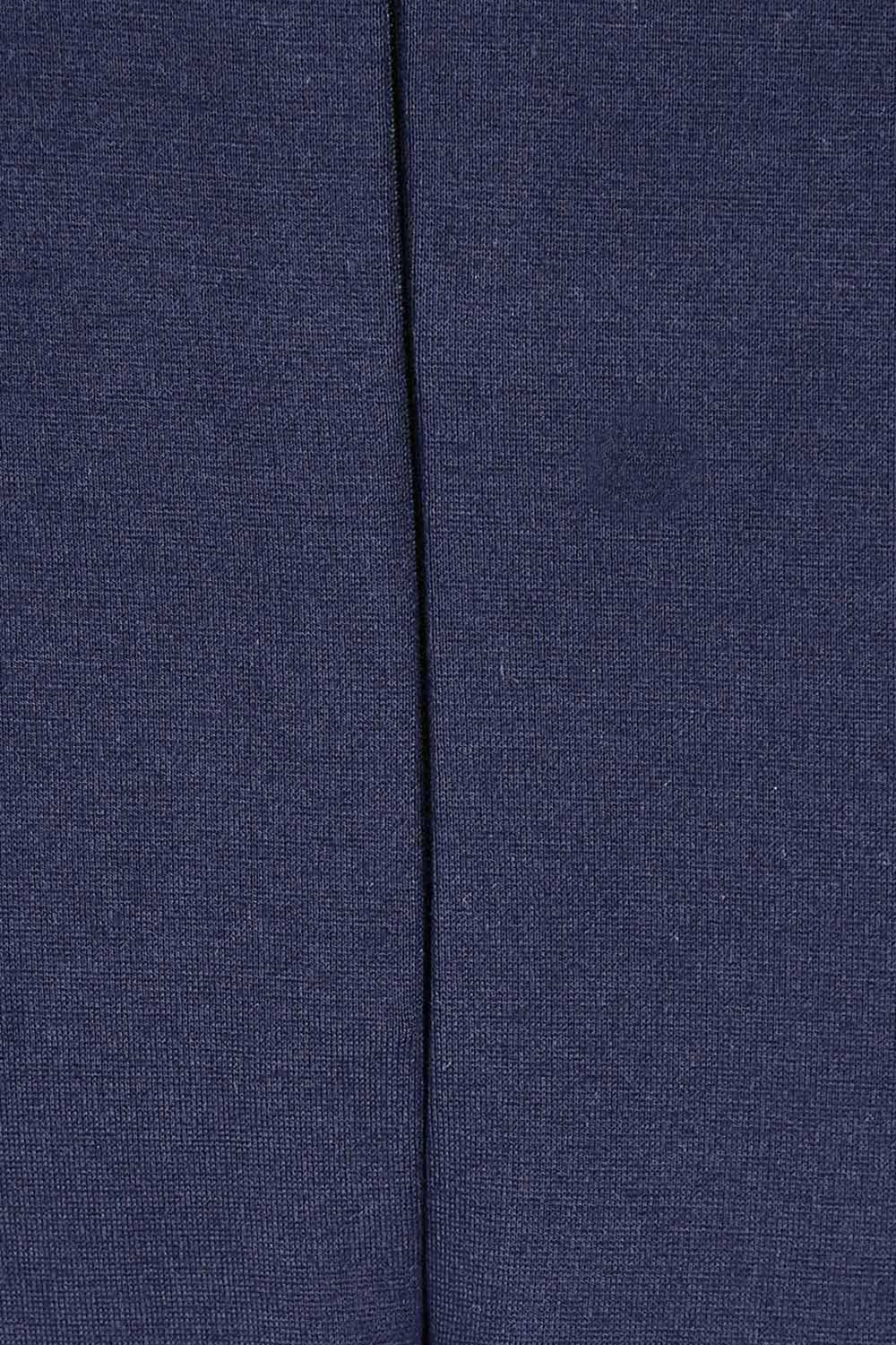 Product shot of the Belle Panelled Ponte Dress in colour Darknavy (Blue), detail