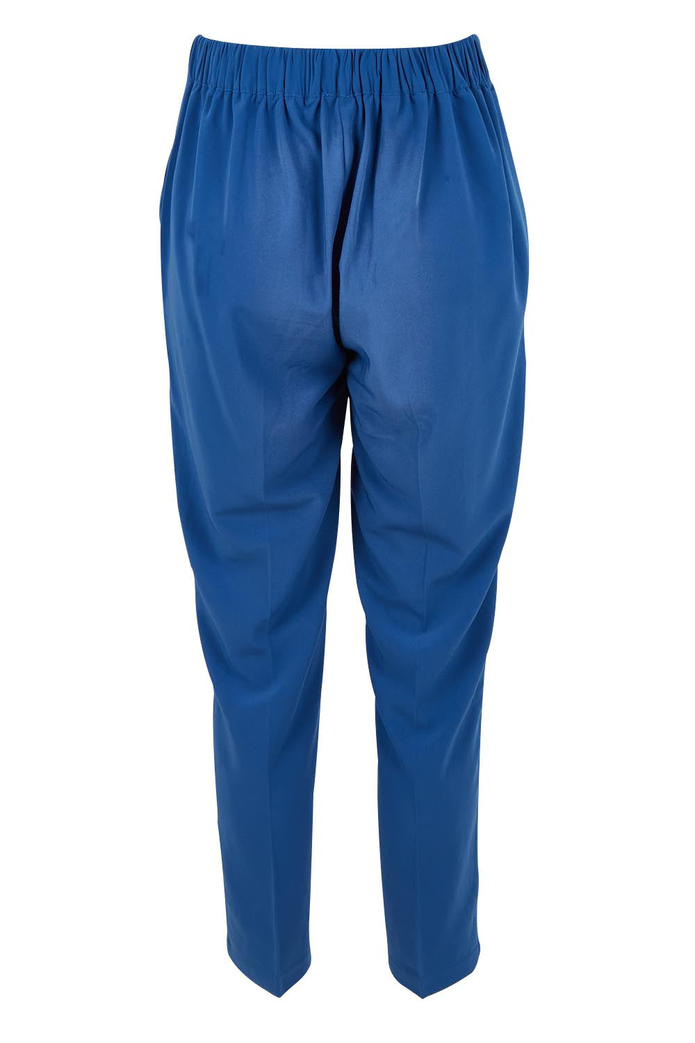 Product shot of the Belle Pull On Tailored Soft Suiting  Pant in colour Ink (Blue), from the back