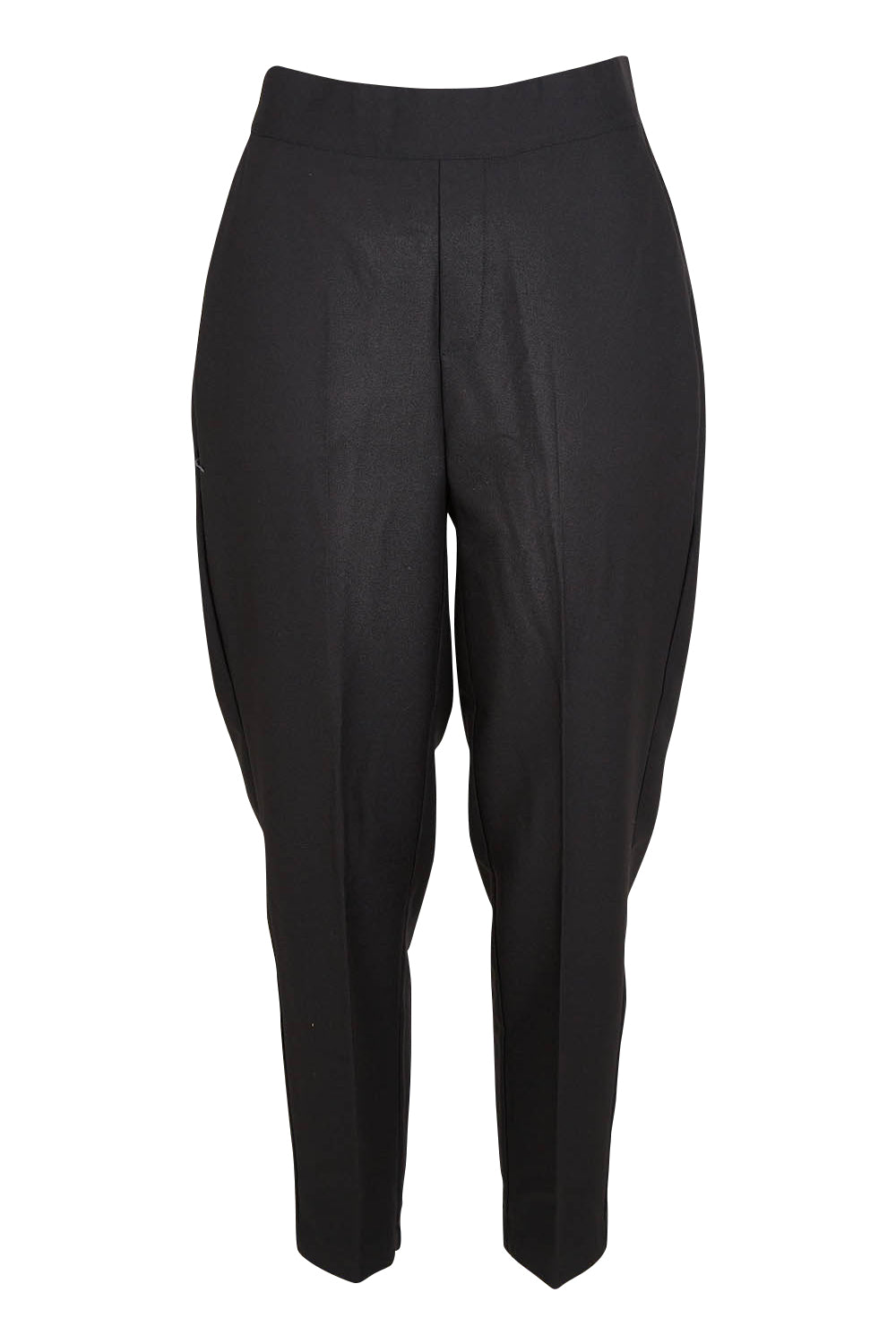 Product shot of the Belle Pull On Tailored Pant in colour Black (Black), from the front