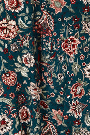 Product shot of the Belle X Over Maxi Dress in colour Fluergreen (Green), detail