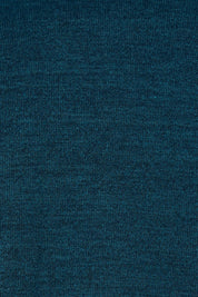 Product shot of the Belle Crew Neck Overlay Knit Midi Dress in colour Petrol (Blue), detail