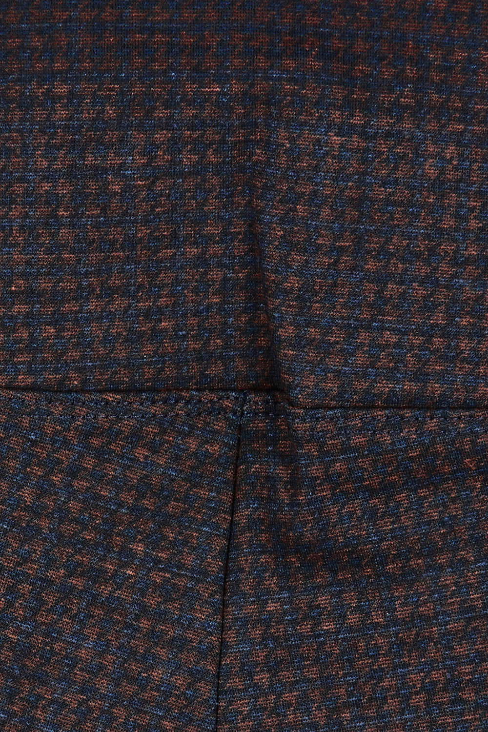 Product shot of the Belle Printed Ponte Pull On Pant in colour Ochrenavy (Blue), detail