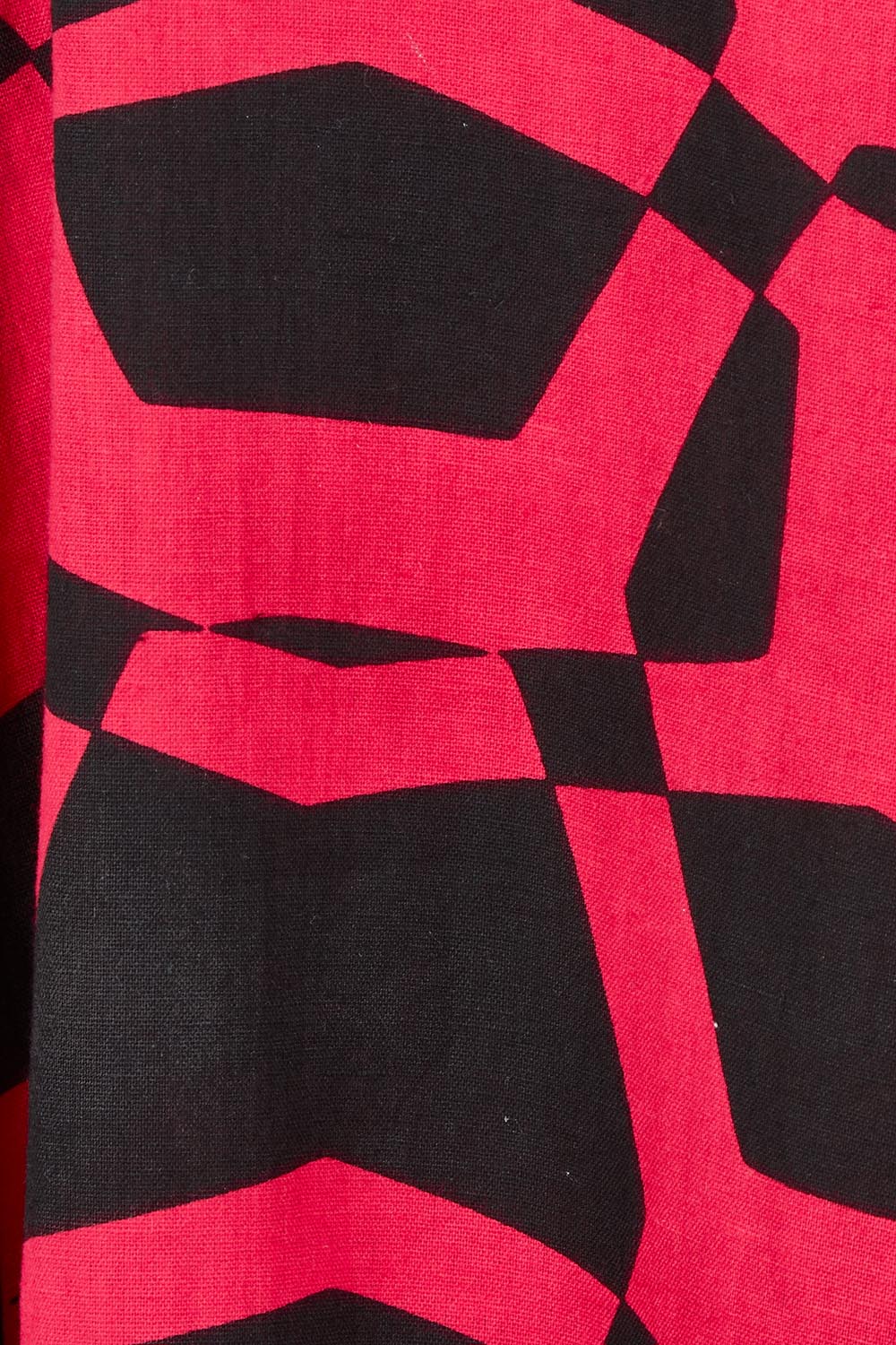 Product shot of the Belle Printed Twist Knot Detail Cotton Dress in colour Blackrasp (Black), detail